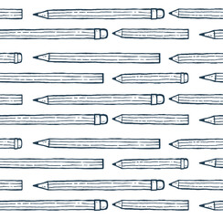 Seamless pattern with pencils , vector illustration 