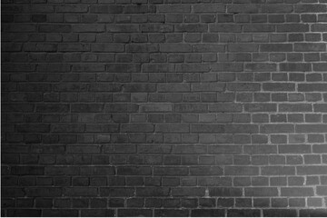 Old black brick wall. Dark wallpaper