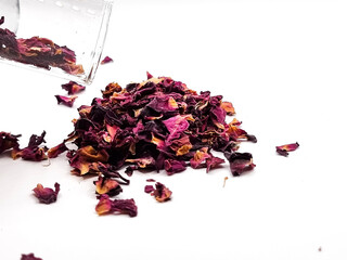 Dried rose petals