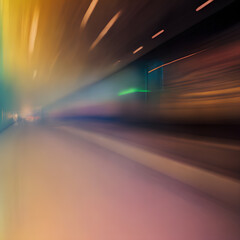 Abstract urban art, motion blur, ai generated