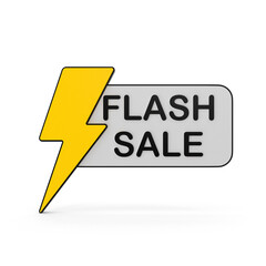 flash sale icon isolated on transparent