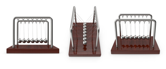 Newton Cradle isolated on transparent background