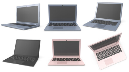 laptop computer isolated on transparent background
