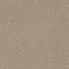 Doodle festive abstract background. Christmas beige seamless pattern. Holiday 
coffee color wrapping paper. Subtle monochrome dotted hand-drawn digital paper.