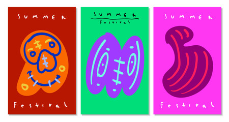 Colorful abstract ethnic pattern illustration for summer holiday banner and poster
