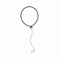 line vector balloon isolated on white background