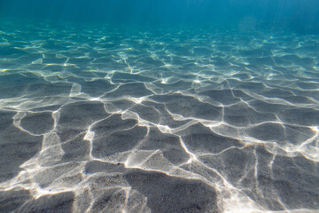 Wave pattern on the ocean sand floor.