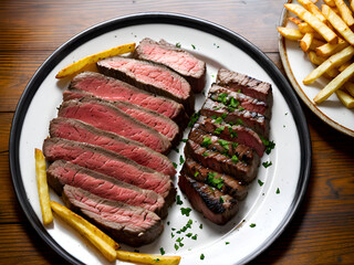 Steak and fried potatoes