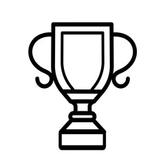 trophy cup isolated - vector icon