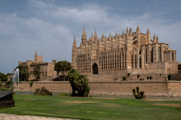 Fototapeta premium Beautiful view of palma Majorque in Spain under wonderful summer