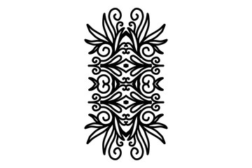 Beautiful classic design colourful  background with flower leaf line art pattern of indonesian culture traditional batik