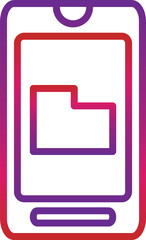 outline gradient mobile icon