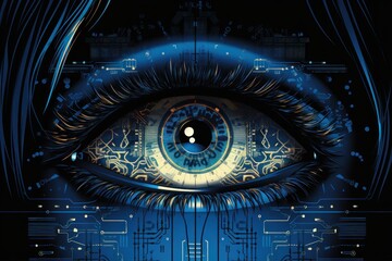 digital eye concept of Privacy Artificial Intelligence Cyber Security