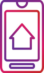 outline gradient mobile icon