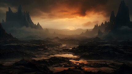 Fototapeta premium An otherworldly landscape