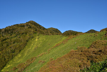 Fototapeta na wymiar Climbing Mount Nyoho, Tochigi, Japan