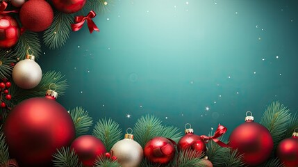 christmas background with gift box and decorations