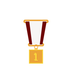 Gold Medal First Place Ribbon Basic Shape
