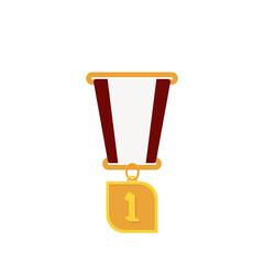 Gold Medal First Place Ribbon Basic Shape
