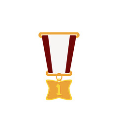 Gold Medal First Place Ribbon Basic Shape
