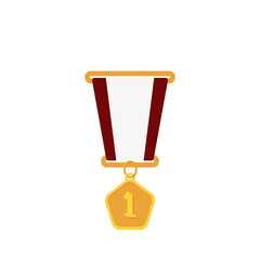 Gold Medal First Place Ribbon Basic Shape
