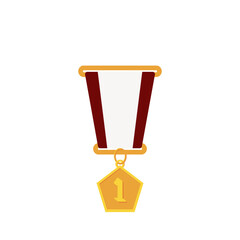 Gold Medal First Place Ribbon Basic Shape
