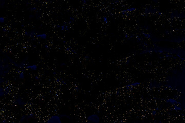 micro bokeh on black. effect, starry sky texture