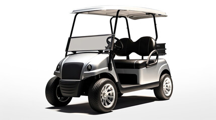 A Golf car, Golf car on isolated on white background. Generative Ai
