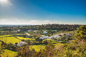 Trulli houses on the outskirt of Locorotondo town