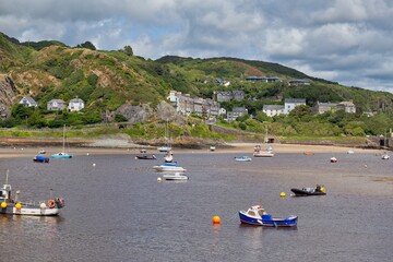 Obraz premium boats on the beach and sea