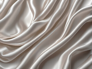Fototapeta premium White satin silk soft fluttering fabric background