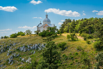 Chapel of St. Sebastian on a sunny summer day, Mikulov, South Moravia, Czech Republic