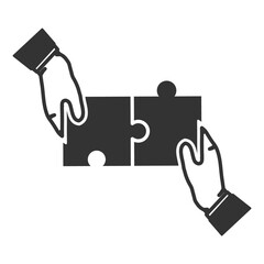 Vector illustration of play puzzles icon in dark color and transparent background(png).