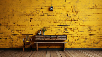 grunge texture yellow wall