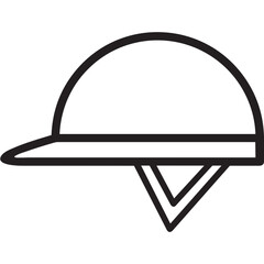 Safety helmet icon symbol image vector. Illustration of the head protector industrial engineer worker design image
