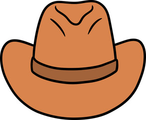 cowboy hat illustration isolate