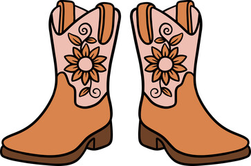 pair of boots isolated