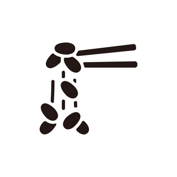 recommend clip art: Natto icon.Flat silhouette version.