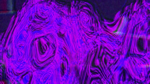 Glitch Noise Static Television VFX: Video Background with Stripes for Intro and Logo Reveals