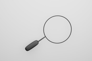 magnifying glass, minimal, navigation, object, online, render, rendering