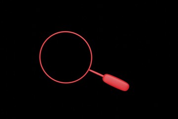 red, Magnifying glass on transparent background, Collection of search icons, map, direction, business, researcher, industry, editable and resizable