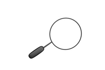magnifying glass isolated on white, icon Magnifying glass