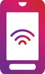 gradient mobile phone icon	