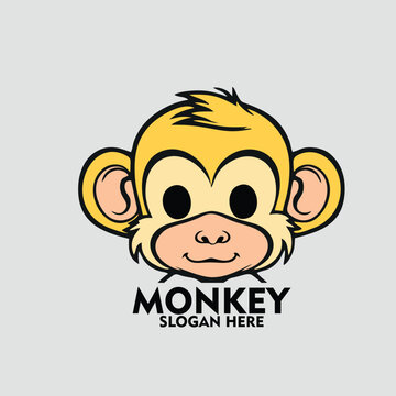 Design logo icon character mascot monkey