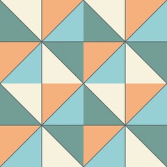 Triangles colorful abstract geometric seamless pattern