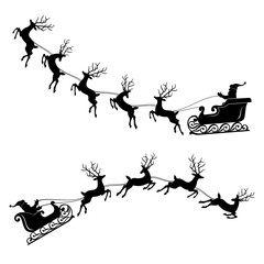 santa claus with sleigh