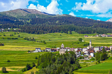 Riom-Parsonz, Kreis Surses im Bezirk Albula des Kantons Graubünden in der Schweiz