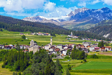Riom-Parsonz, Kreis Surses im Bezirk Albula des Kantons Graubünden in der Schweiz