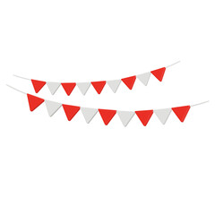 Fototapeta premium Party Flag Indonesia 3D Illustration