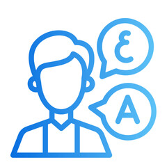 translator gradient icon